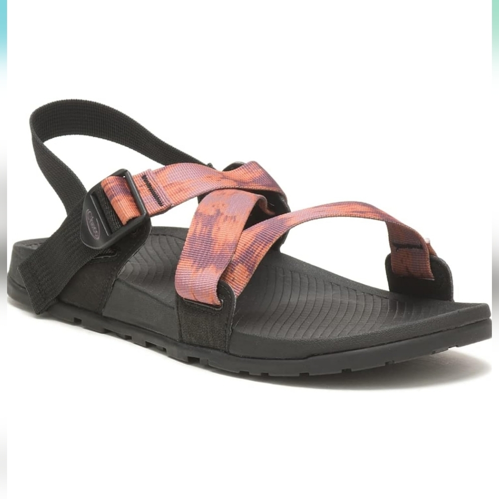 NWOB Chaco Men’s Lowdown Sandal in Faded Sparrow Size 13 Black And Salmon - Picture 4 of 11